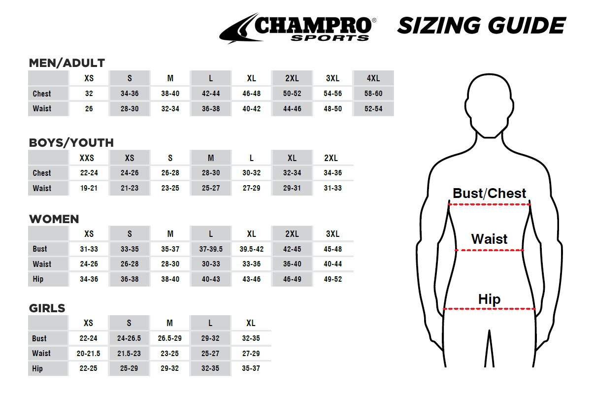 Size Chart For Youth Baseball Pants