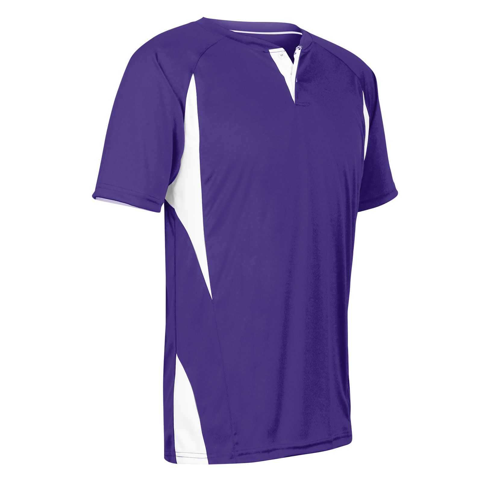 purple 2 button baseball jersey
