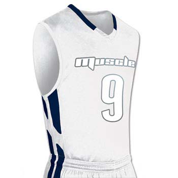 white basketball jersey with navy