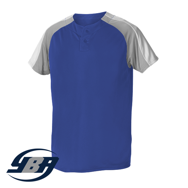 button henley baseball jersey royal blue