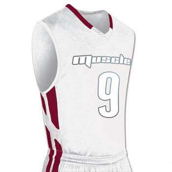 white basketball jersey with maroon