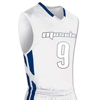 white basketball jersey with royal blue