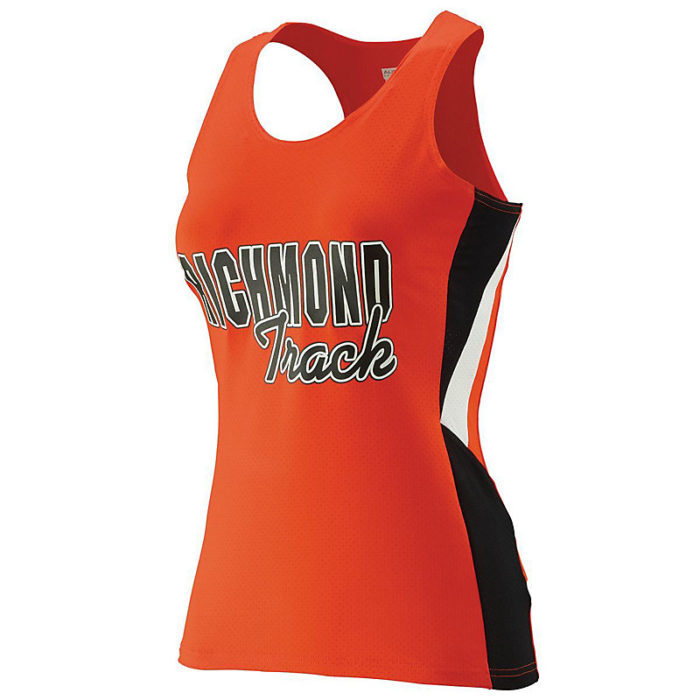 orange ladies sprint jersey with logo
