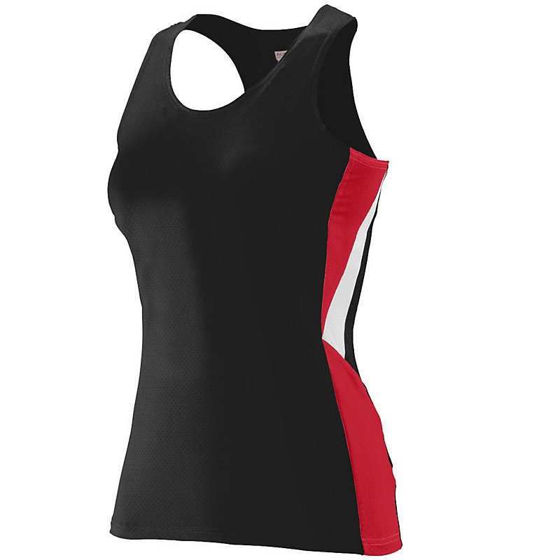 black with red ladies sprint jersey
