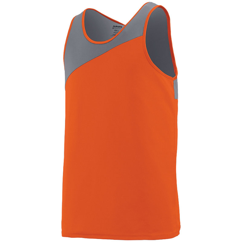 orange with graphite accelerate track jersey