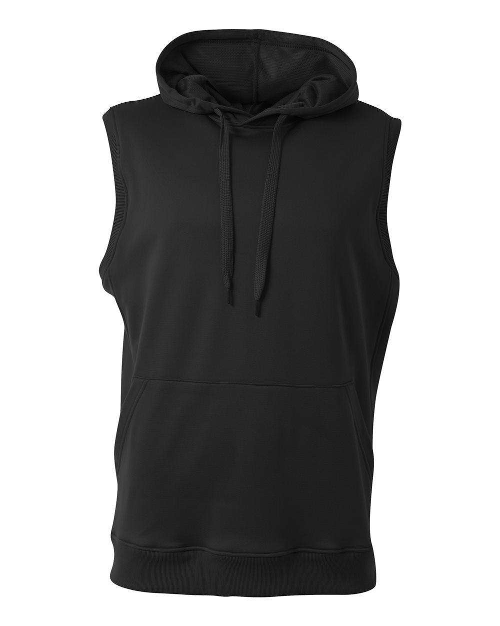 agility sleeveless hoodie black