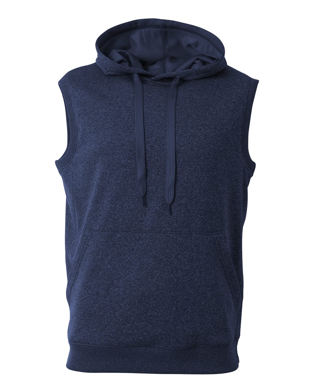 agility sleeveless hoodie navy heather