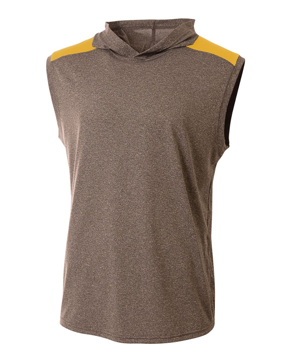 basketball warm-up sleeveless hoodie yellow