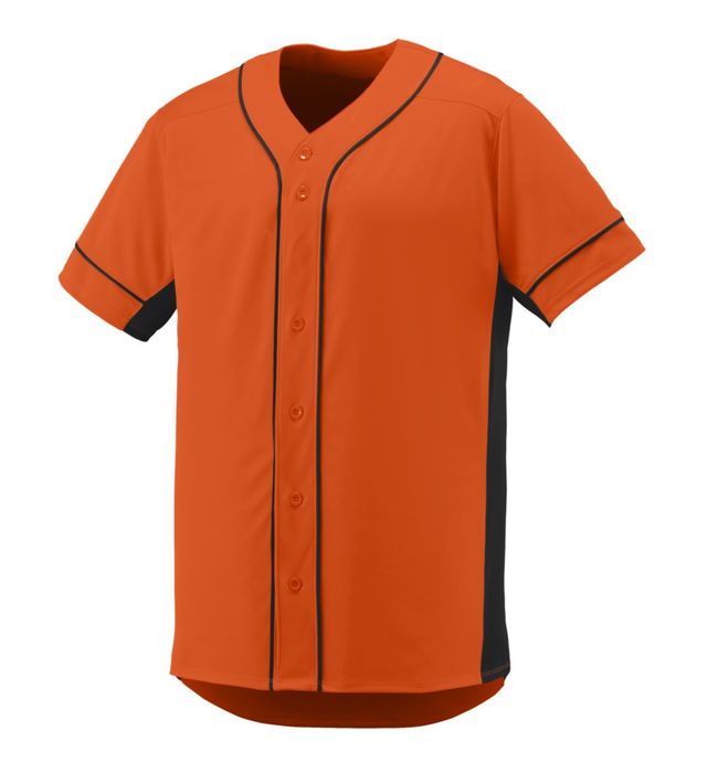 Unisex We Sub’N ️ Interlock Baseball Jersey Blank Burnt Orange / White Piping / Large