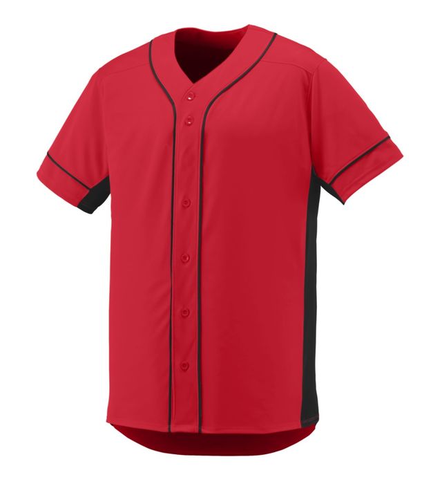 Youth & Adult Royal Full Button Baseball Jersey - Blank Jerseys